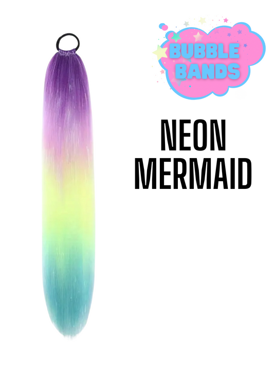 Sparkle hair neon mermaid